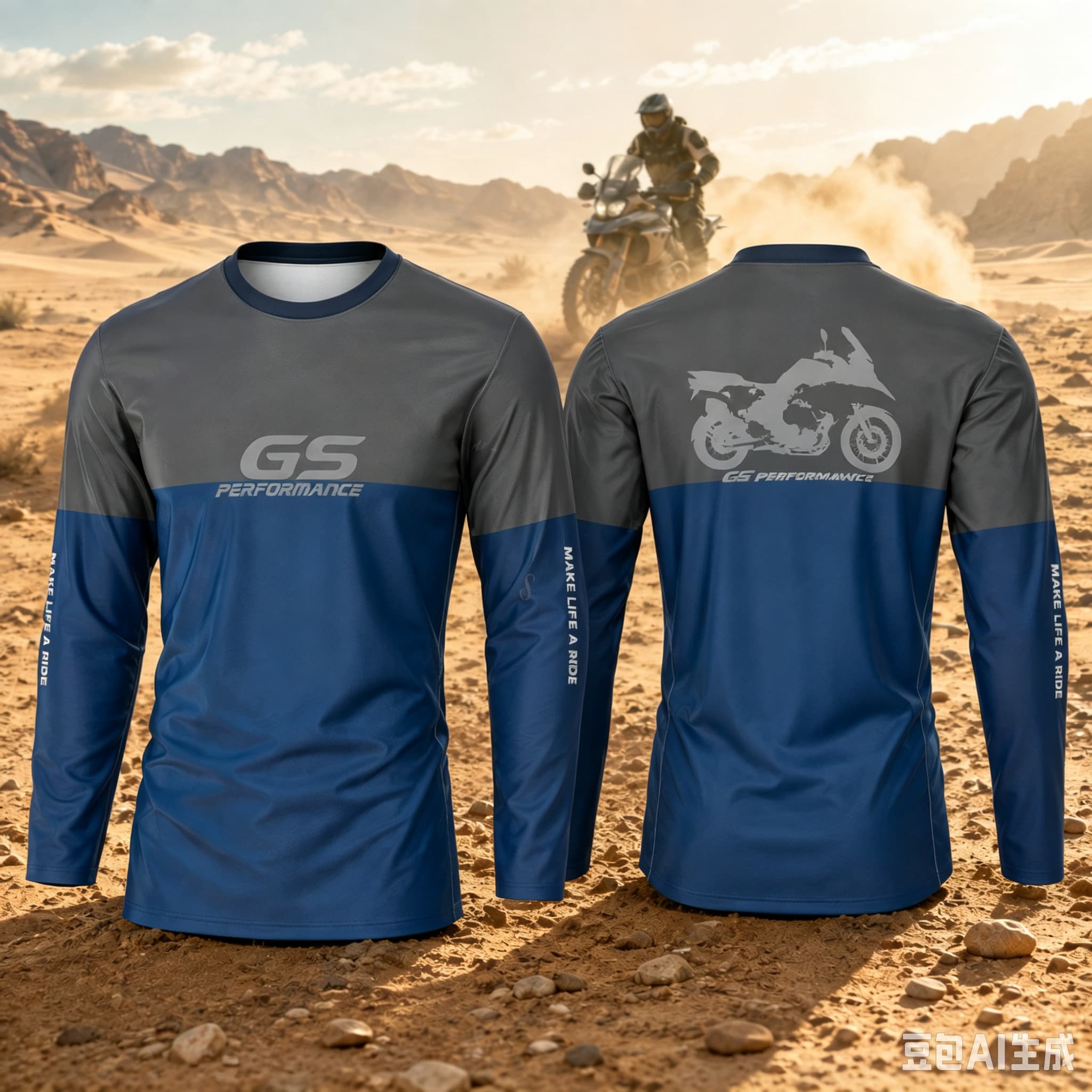 Outdoor Adventure Uva - Kaos Lengan Panjang Motorrad GS Adventure,