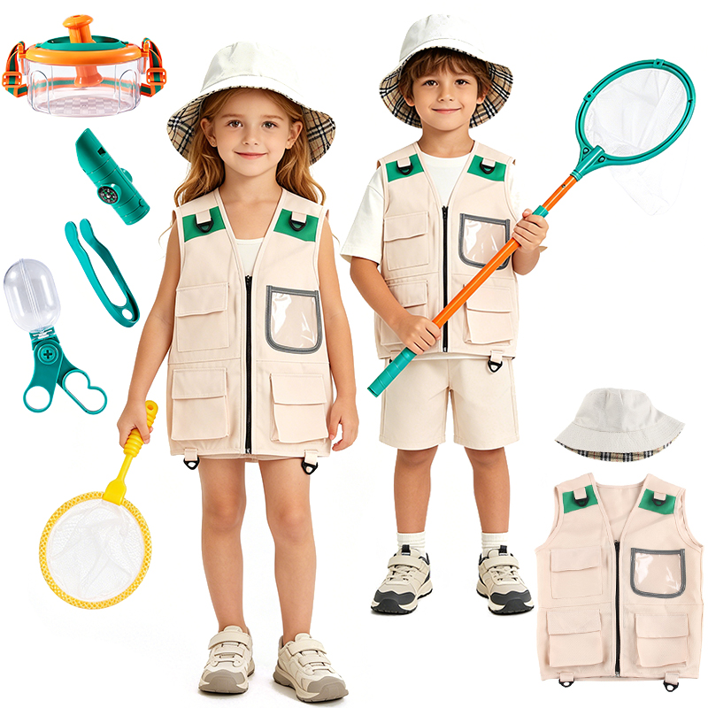 Outdoor Adventure Kit For Boys - Kit Petualangan Explorer Rompi & Topi