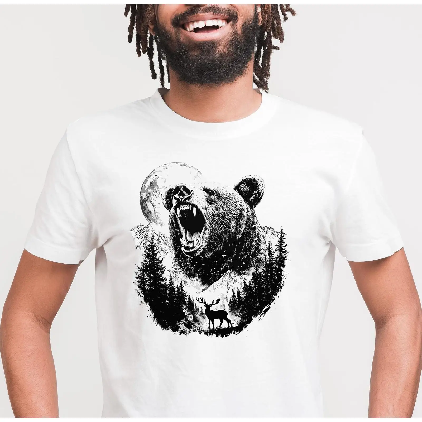 Kaos Beruang Rusa Alam Liar Pe - Outdoor Adventure Enthusiast ulasan dan harga